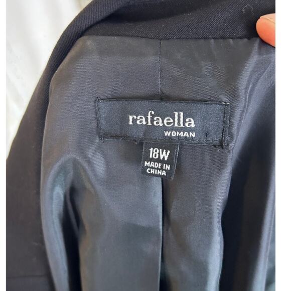 Rafealla Woman Women's Size 18W Black One Button Blazer Jacket #0351 - Picture 8 of 13